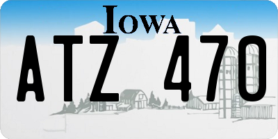 IA license plate ATZ470