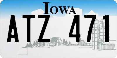 IA license plate ATZ471