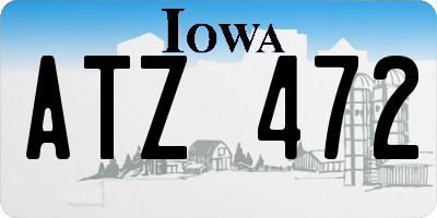 IA license plate ATZ472