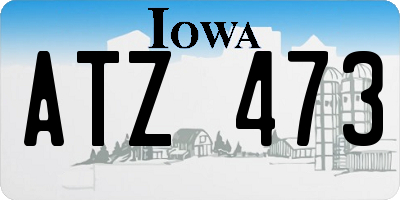 IA license plate ATZ473