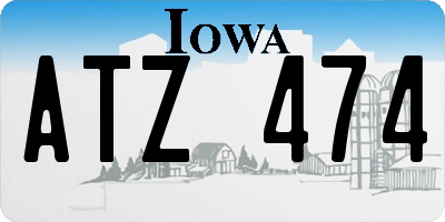 IA license plate ATZ474