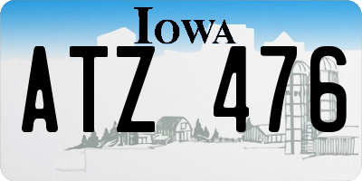 IA license plate ATZ476