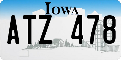 IA license plate ATZ478