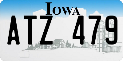 IA license plate ATZ479
