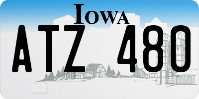 IA license plate ATZ480