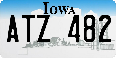 IA license plate ATZ482