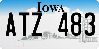 IA license plate ATZ483