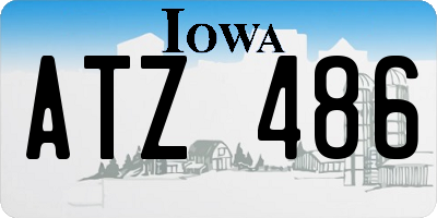 IA license plate ATZ486