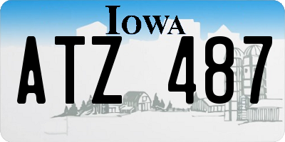 IA license plate ATZ487