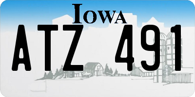 IA license plate ATZ491