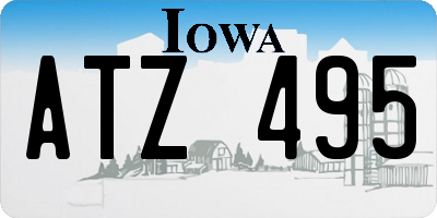 IA license plate ATZ495