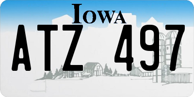 IA license plate ATZ497