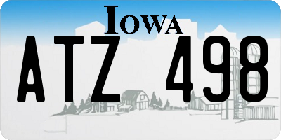 IA license plate ATZ498