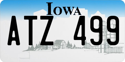 IA license plate ATZ499