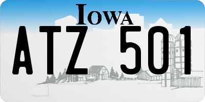 IA license plate ATZ501