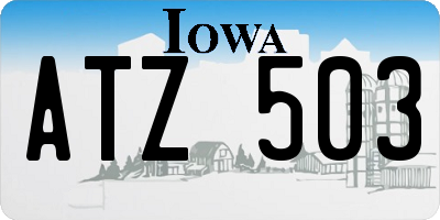 IA license plate ATZ503