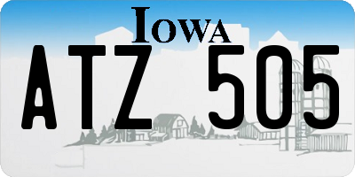 IA license plate ATZ505