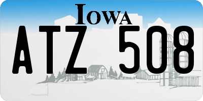 IA license plate ATZ508