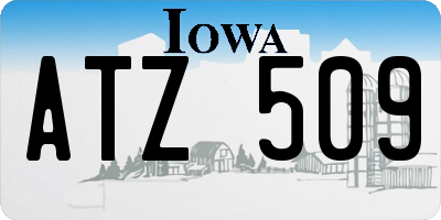 IA license plate ATZ509
