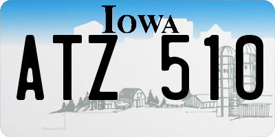 IA license plate ATZ510