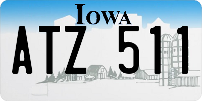 IA license plate ATZ511