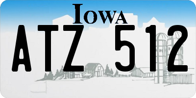 IA license plate ATZ512