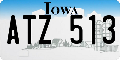IA license plate ATZ513