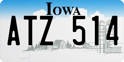 IA license plate ATZ514