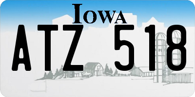 IA license plate ATZ518