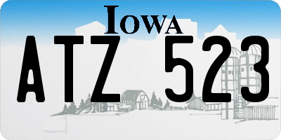 IA license plate ATZ523