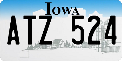 IA license plate ATZ524
