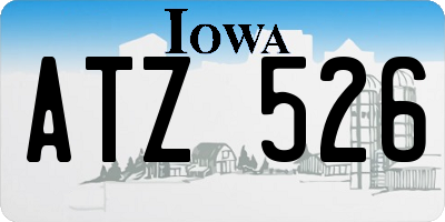 IA license plate ATZ526