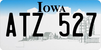 IA license plate ATZ527