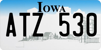 IA license plate ATZ530