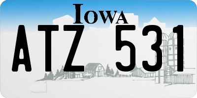 IA license plate ATZ531