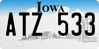 IA license plate ATZ533
