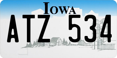 IA license plate ATZ534