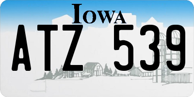 IA license plate ATZ539