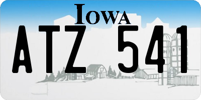 IA license plate ATZ541
