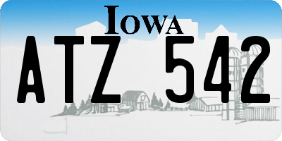 IA license plate ATZ542