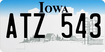 IA license plate ATZ543