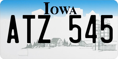 IA license plate ATZ545