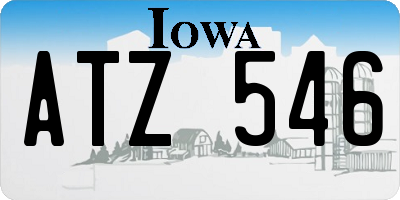 IA license plate ATZ546