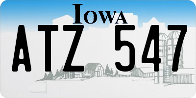 IA license plate ATZ547