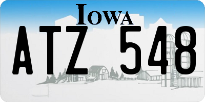IA license plate ATZ548