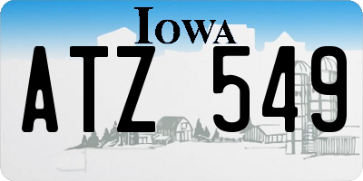 IA license plate ATZ549
