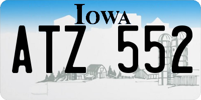 IA license plate ATZ552