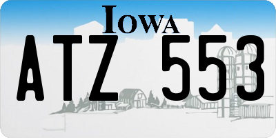 IA license plate ATZ553
