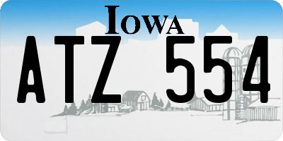 IA license plate ATZ554