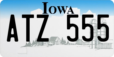 IA license plate ATZ555